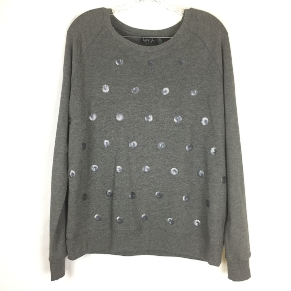 Kersh Size XL Crewneck Gray Sweater